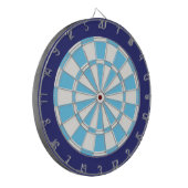 Dart Board: wit, lichtblauw en zeemacht Dartbord (Voorkant Links)