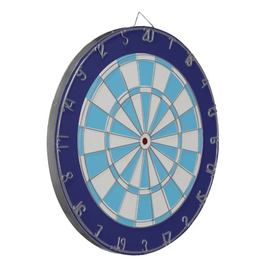 Dart Board: wit, lichtblauw en zeemacht Dartbord (Voorkant Links)
