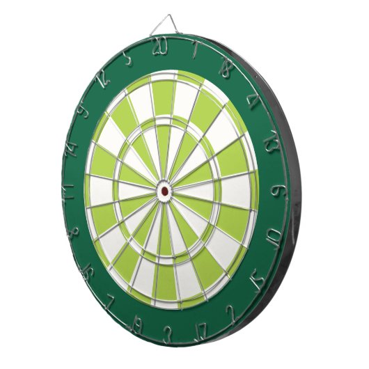 Dart Board: Wit, Limoen en groen Dartbord (Voorkant Rechts)