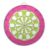 Dart Board: wit, Limoen en roze Dartbord (Voorkant)