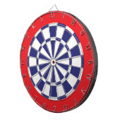 Dart Board: Wit, marineblauw en rood Dartbord (Voorkant Rechts)
