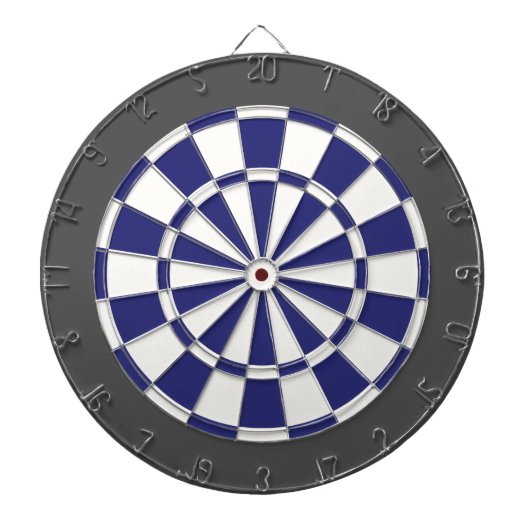 Dart Board: Wit, marineblauw en steenkoolgrijs Dartbord (Voorkant)