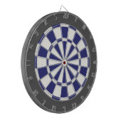 Dart Board: Wit, marineblauw en steenkoolgrijs Dartbord (Voorkant Links)