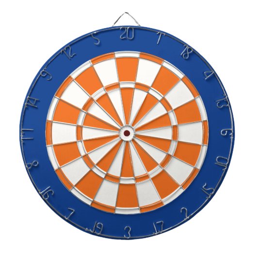 Dart Board: Wit, Oranje, en blauw Dartbord (Voorkant)