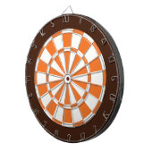 Dart Board: Wit, Oranje en bruin Dartbord (Voorkant Rechts)