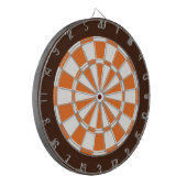 Dart Board: Wit, Oranje en bruin Dartbord (Voorkant Links)