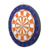 Dart Board: Wit, Oranje en marineblauw Dartbord (Voorkant Rechts)
