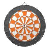 Dart Board: Wit, Oranje en steenkoolgrijs Dartbord (Voorkant)