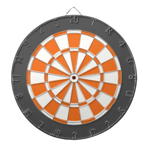 Dart Board: Wit, Oranje en steenkoolgrijs Dartbord