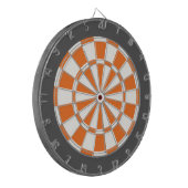 Dart Board: Wit, Oranje en steenkoolgrijs Dartbord (Voorkant Links)