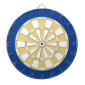 Dart Board: Wit, oud goud en blauw Dartbord (Voorkant)