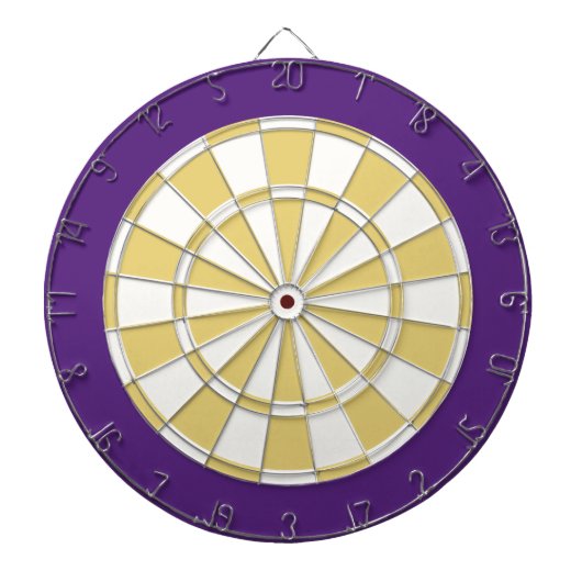 Dart Board: wit, oud goud en Paars Dartbord (Voorkant)