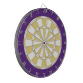 Dart Board: wit, oud goud en Paars Dartbord (Voorkant Links)