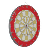 Dart Board: wit, oud goud en rood Dartbord (Voorkant Links)