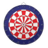 Dart Board: Wit, rood en marineblauw Dartbord (Voorkant)
