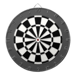 Dart Board: Wit, zwart, en steenkoolgrijs Dartbord
