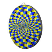 Dart Board/Yellow en Blue Abstract Dartbord (Voorkant Rechts)