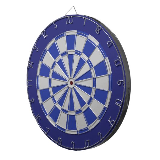 Dart Board: zilver grijs, blauw en zeemacht Dartbord (Voorkant Rechts)