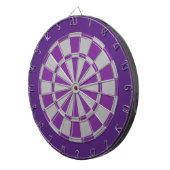 Dart Board: Zilver grijs, Paars en donker Paars Dartbord (Voorkant Rechts)