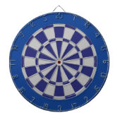 Dart Board: Zilver grijs, zeemacht en blauw Dartbord (Voorkant)