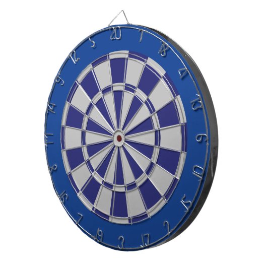 Dart Board: Zilver grijs, zeemacht en blauw Dartbord (Voorkant Rechts)