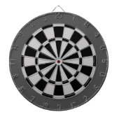 Dart Board: Zilver grijs, zwart en steenkool Dartbord (Voorkant)