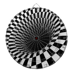 Dart Board/zwart-wit Abstract Dartbord