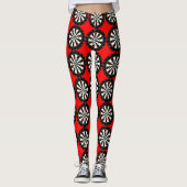 Dart Boards Pattern Red Leggings (Voorkant)