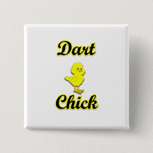 Dart Chick Vierkante Button 5,1 Cm (Voorkant)