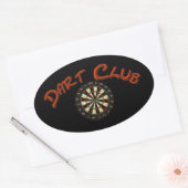Dart Club Logo Oval Sticker (Envelop)