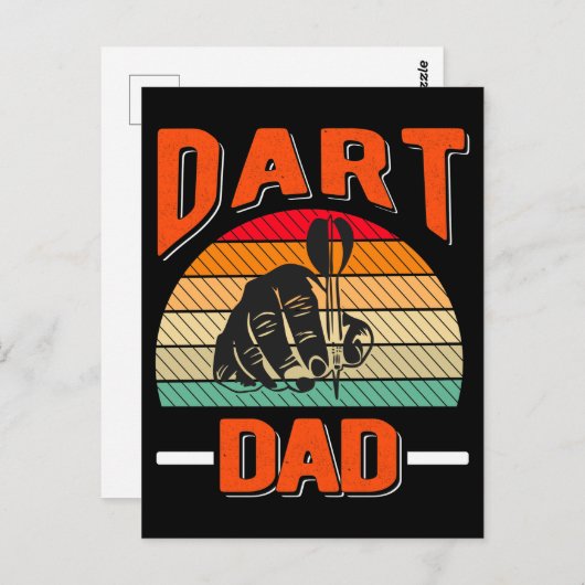 Dart Dad Dartboard Fathers Day Briefkaart (Voorkant / Achterkant)