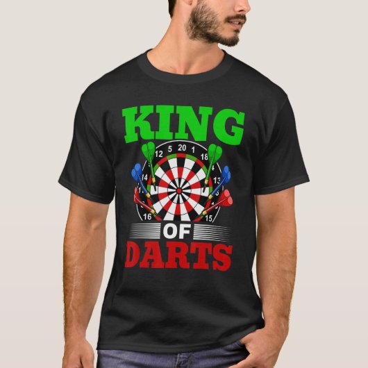 Dart Darts Player King of Dats 1 T-shirt (Voorkant)