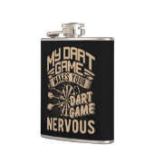 Dart Game Flex Vinyl Verpakte Flask 6 oz. Heupfles (Links)