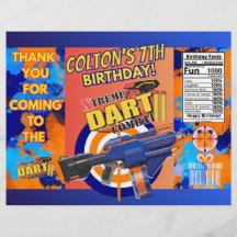 Dart Gevecht Verjaardag Chip Zak!