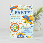 Dart Gun Birthday Invitation (Debout devant)