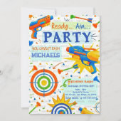 Dart Gun Birthday Invitation (Devant)