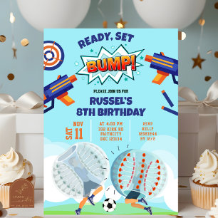 Dart Gun en Bubble Voetbal Verjaardag Kaart