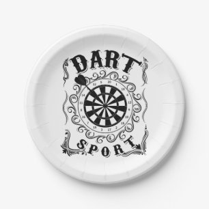 Dart is mijn sport papieren bordje