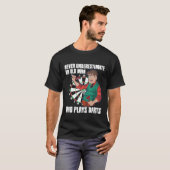 Dart - Mannen oud Man dat kunstkunstkunstspeler D  T-shirt (Voorkant volledig)