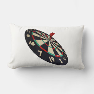 Dart on Target Bullseye, White Lumbar Cushion. Kussen
