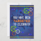 Dart Photo Invitation Dart Gun fête d'anniversaire (Dos)