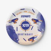 Dart Pistool Battle War Boys Verjaardagsfeest Papieren Bordje (Voorkant)