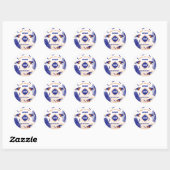 Dart Pistool Battle War Boys Verjaardagsfeest Ronde Sticker (Vel)