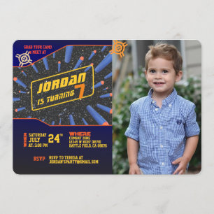 Dart Pistool Invitation Kaart