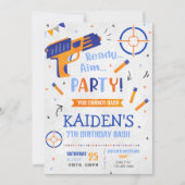 Dart Pistool Party Verjaardag Kaart (Voorkant)