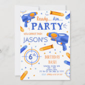 Dart Pistool Verjaardagsuitnodigingen Kaart (Voorkant)