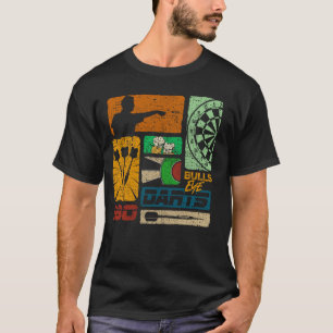 Dart Retro 80s 90s Dartbord Mannen T-shirt