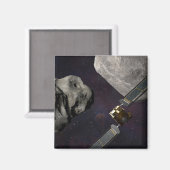 DART-ruimteschip en de Liciacube vóór de botsing Magneet (Voorkant / Achterkant)