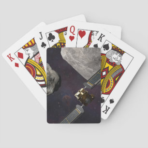 DART-ruimteschip en de Liciacube vóór de botsing Pokerkaarten
