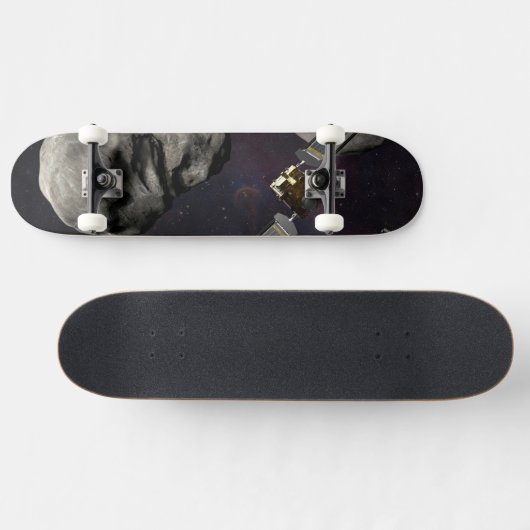 DART-ruimteschip en de Liciacube vóór de botsing Skateboard (Horizontaal)